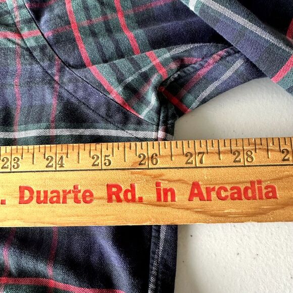 Ralph Lauren Navy Blake Plaid Button Down RL Bear Mens Large - Picture 10 of 11